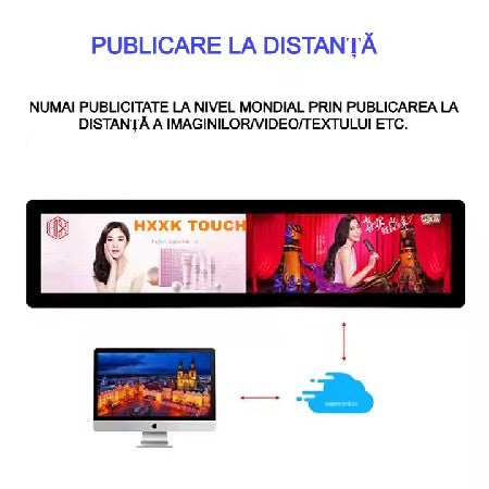 Reclama luminoasa led, AT PERFORMANCE®, Programabila, Wi-Fi, USB, P5 Full Color, 200 x 40 cm, Aluminiu/ABS